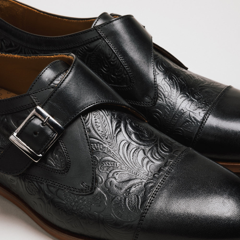 The Jack Monk Strap in Black Floral