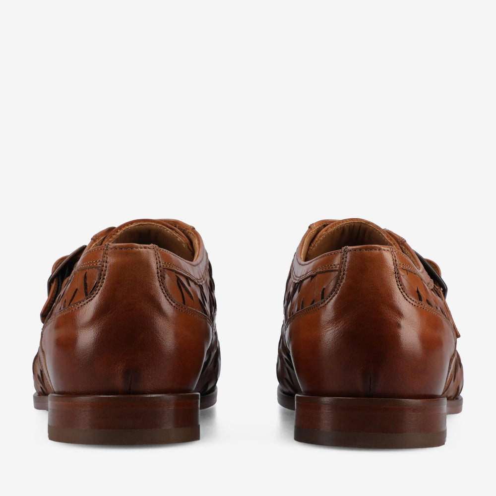 The Jack Monk Strap in Brown Woven