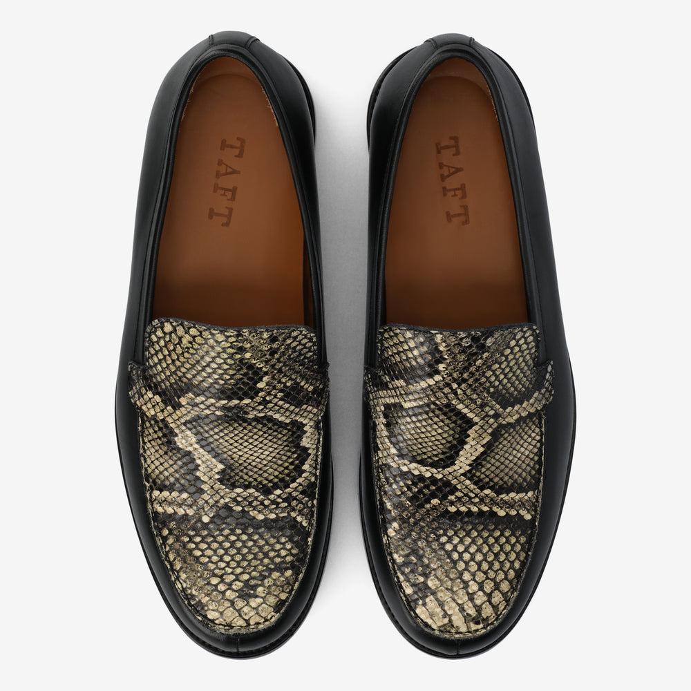 The Sterling Penny Loafer in Serpente