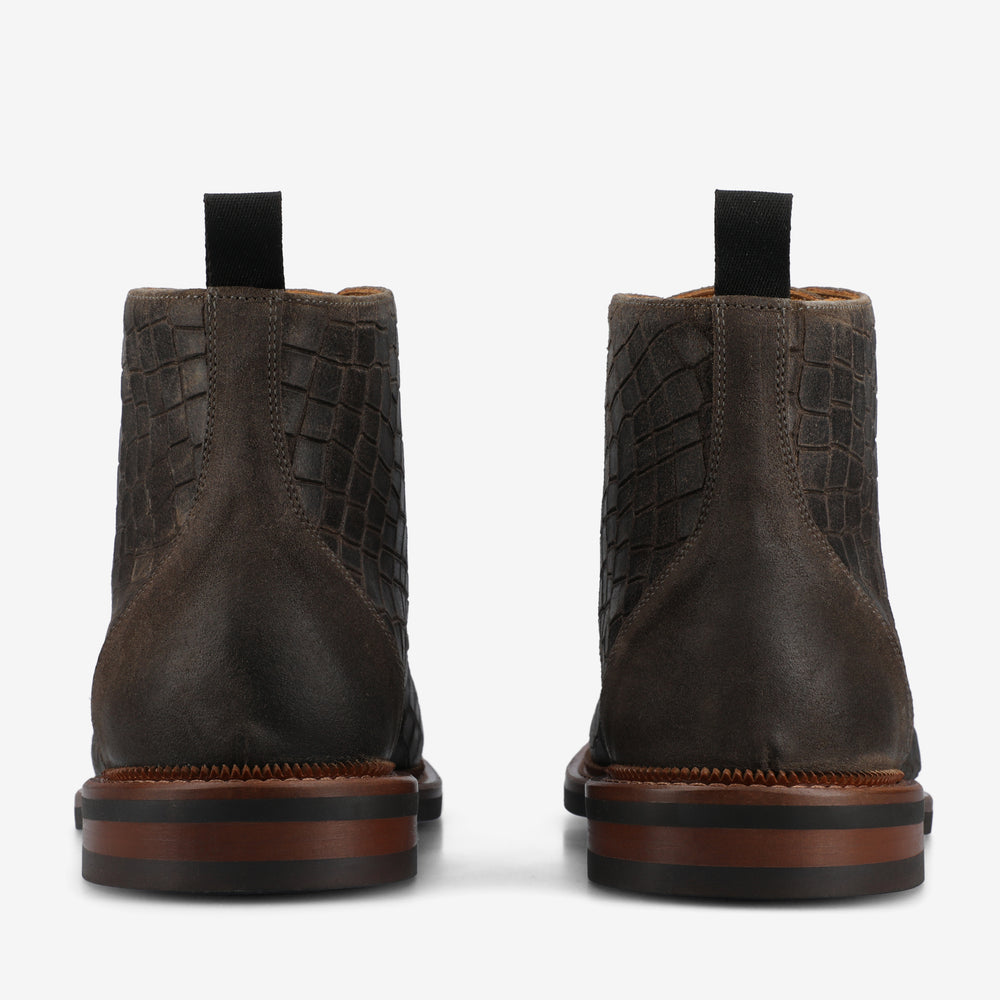 The Rome Boot in Brown Croco