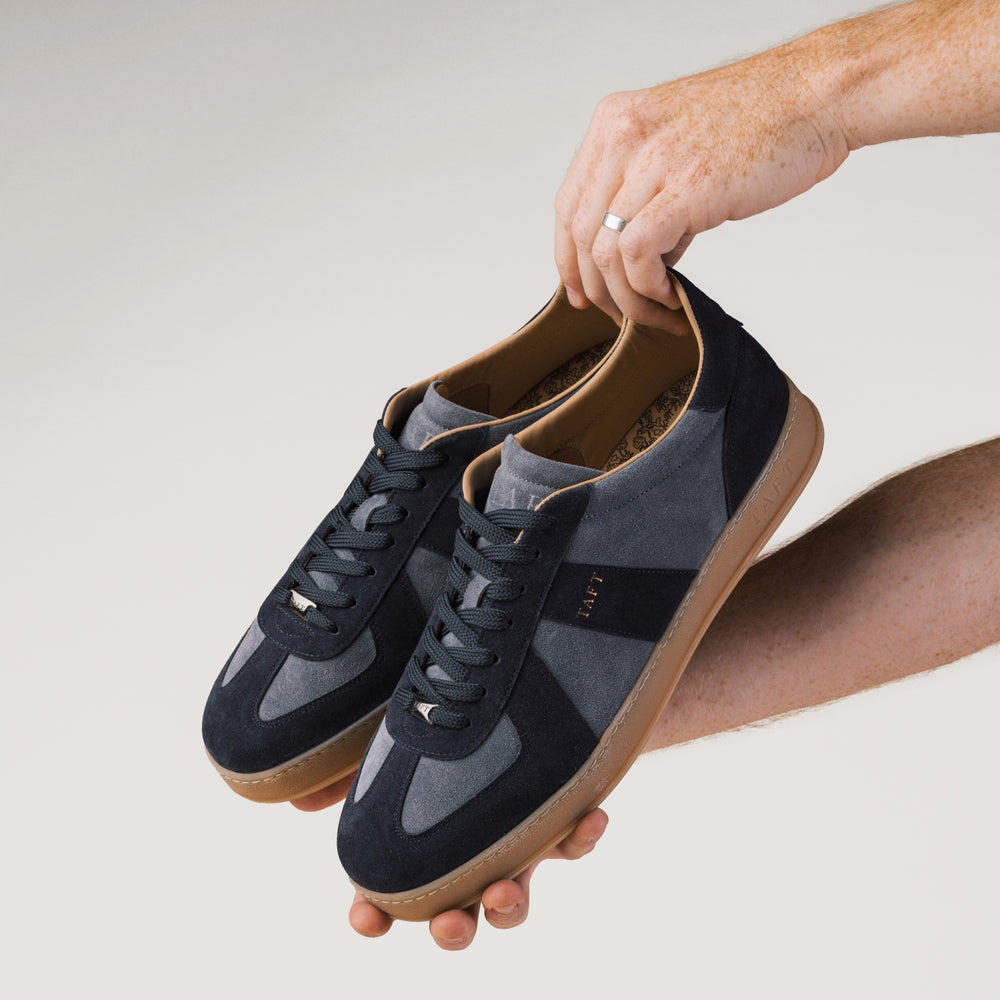 The Gatsby Sneaker in Blue Suede