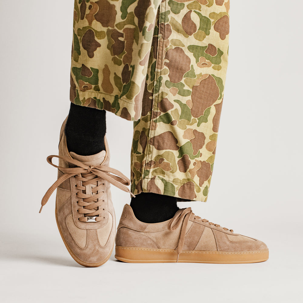 The Gatsby Sneaker in Taupe Suede