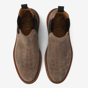 The Glen Boot in Taupe Croco
