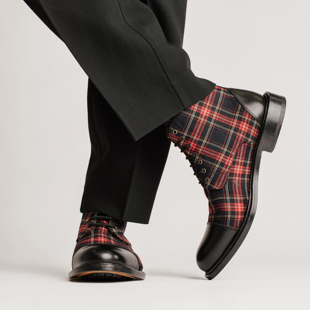 The Jack Dress Boot in Red Plaid