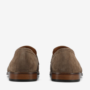 The Sterling Penny Loafer in Taupe Suede