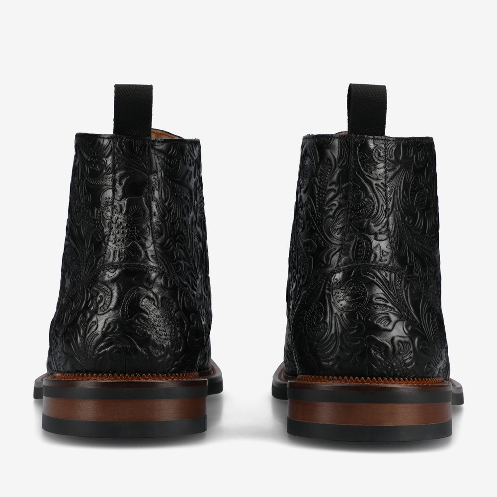 The Rome Boot in Black Floral