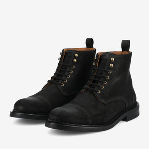 The Rome Boot in Black Suede