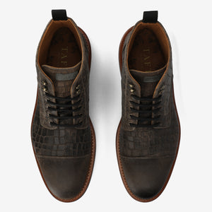 The Rome Boot in Brown Croco